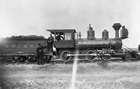 Narrow gauge locomotive of North Western Coal and Navigation Company, Lethbridge, Alberta, ca. 1887-1889