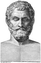 An 1875 illustration of the ancient Greek philosopher Thales Source: Wallis, Ernst et al. Illustrerad Verldshistoria/Wikimedia Commons/Public Domain-Old
