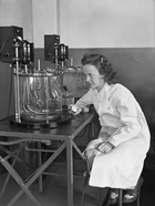 Woman working in Imperial Oil Ltd.’s research laboratory, n.d. Source: Glenbow Archives, IP-11-2-12