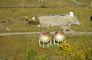 Aerial view of the Horton spheres prior to conservation work, n.d. <br/>Source: Alberta Culture and Tourism, AB070914326