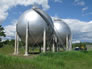 Horton spheres after stripping and re-painting, n.d. <br/>Source: Alberta Culture and Tourism
