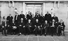 Members of the Industrial Congress meet in Medicine Hat, Alberta, August 13, 1919. D. B. Dowling is the first person from the left in the middle row. <br />Source: Glenbow Archives, NA-1503-1