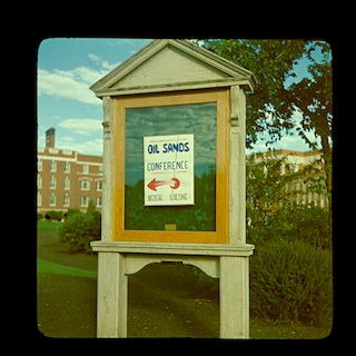 Poster on the University of Alberta Campus, 1951, Source: University of Alberta Archives, 91-137-122