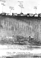 Edmonton’s first coal-fueled power plant as it stood in the late 1890s 