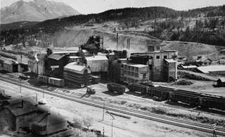 A view of the booming International Coal and Coke Company Ltd. at Coleman, ca. 1945