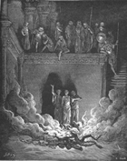 Gustav Dore’s engraving of Shadrach, Meshach and Abednego in the fiery furnace, 1866; although he illustrated many other works of literature, Dore’s Bible engravings were his most popular. Source: Wikimedia Commons/CC-Public Domain-Art-old-100