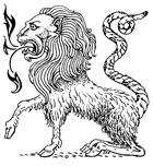 The Chimera terrorized Lycia with its fiery breath until Bellerophon killed it. While the physical description of the hybrid monster sometimes varies, sources seem to agree that it breathed fire. Source: Wikimedia Commons/Public Domain-ScottForesman