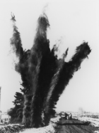 Seismic explosion, Lethbridge, Alberta, 1936; dynamite explosions can generate the kind of weak artificial earthquake disturbances needed by seismologists. Source: Glenbow Archives, NA-3833-2