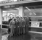 Employees of the all-female Crowhurst Esso Service Station in Vancouver, British Columbia, April 1962; although likely intended for marketing and publicity purposes, this all-female service station in Vancouver shows that employment possibilities for women in the oil sector were opening up—even if in extremely limited capacities.