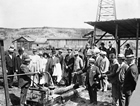 Throngs of visitors arrived at the Dingman well to be a part of what was quickly recognized as a momentous discovery.