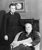 Robert Brown and his son Robert Brown Jr. After finishing university and a stint in the navy, the younger Brown took over his father’s company, overseeing its merger with other companies and expanding its operations in Turner Valley. 