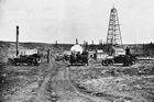 The Calgary Petroleum Products discovery well (also known as Dingman No. 1) in 1913 or 1914.