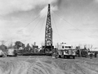 The Ibstone No.1 rig drilling on the Saskatchewan side of the Lloydminster oil field. The Saskatshewan portion of the field was more productive than the Alberta portion.