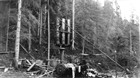 Jacob Absher attempted to extract oil using two different <em>in situ</em> methods. Clark visited and photographed his operation in 1929. Source: University of Alberta Archives, 77-128-27