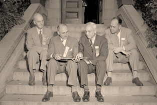 Sidney Blair (left-centre) at the Athabasca Oil Sands Conference
