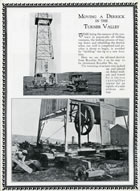 Time and expense could be saved by moving a drilling rig instead of disassembling and then reassembling it. <br />Source: "Moving a Derrick in the Turner Valley," <em>Imperial Oil Review</em> (December 1928)